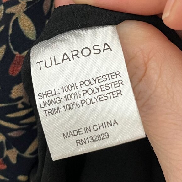 Tularosa Sabrina‎ Ruffle Cold Shoulder Floral Chiffon Mini Dress Size Medium - Picture 7 of 9